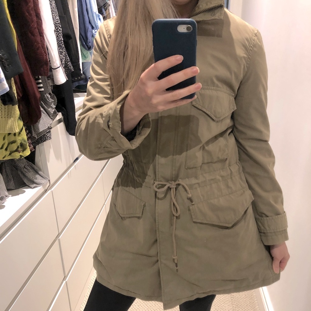 DIESEL JACKET! Size small. Army Green. Lace up back!